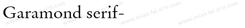 Garamond serif字体转换